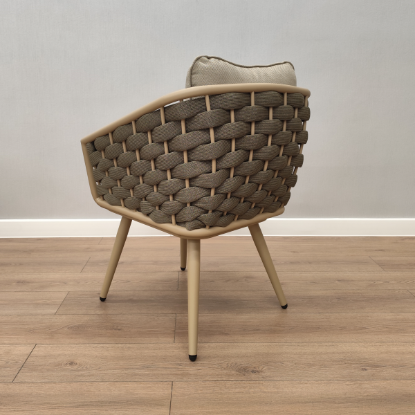 Кресло обеденное КАРЕЛИЯ роуп 45-19 текстилен каркас GX056 муар с подушками ткань 602.804