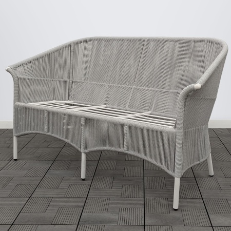 Скамья 2-х местная СЕЛИГЕР жгут 2058 с подушкой ткань 14808 каркас 9003