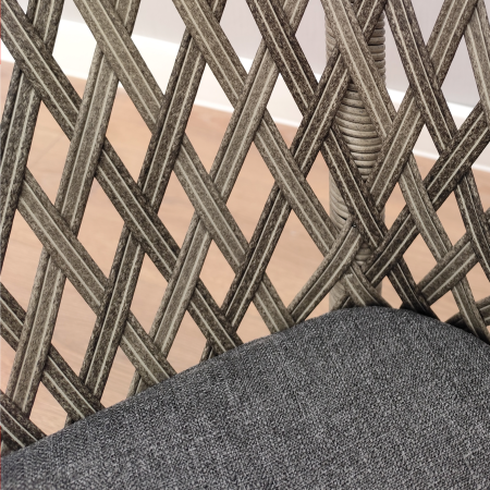 Кресло ЭММА серый/антрацит с подушкой