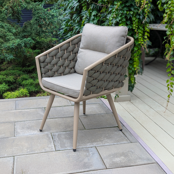 Кресло обеденное КАРЕЛИЯ роуп 45-19 текстилен каркас GX056 муар с подушками ткань 602.804