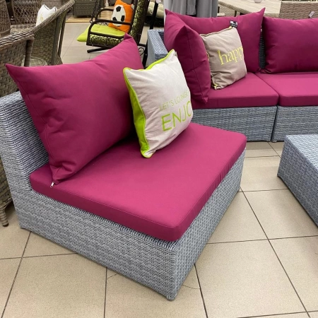 Комплект плетеной мебели ИБИЦА жгут 8486 с подушками ткань 13821