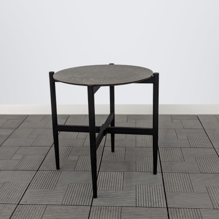 Стол кофейный КАРЕЛИЯ D-45 HPL Верона каркас 9005