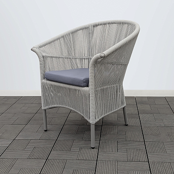 Кресло обеденное СЕЛИГЕР жгут 2058 с подушкой 14808 каркас 9006