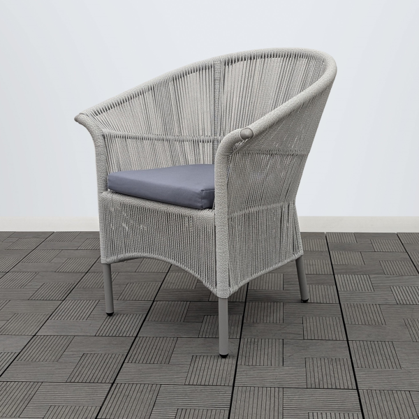 Кресло обеденное СЕЛИГЕР жгут 2058 с подушкой 14808 каркас 9006