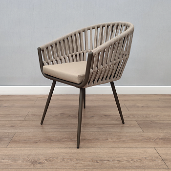 Кресло РИЦА лайн роуп CHP6-03 каркас 6818 муар с подушкой ткань 09306