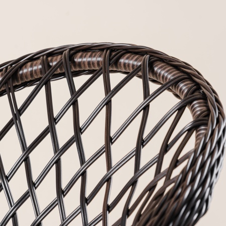 Кресло Уэльс ажурное плетение мокко