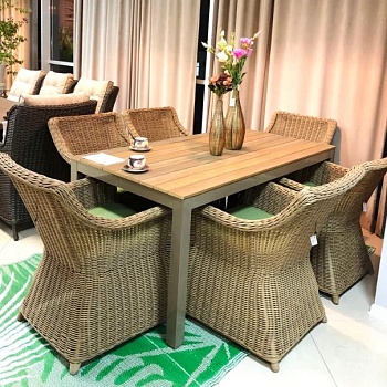 Композиция плетеной мебели КОРФУ/КОРСИКА (стол 160 см, 6 кресел) Композиция плетеной мебели КОРФУ/КОРСИКА (стол 160 см, 6 кресел)