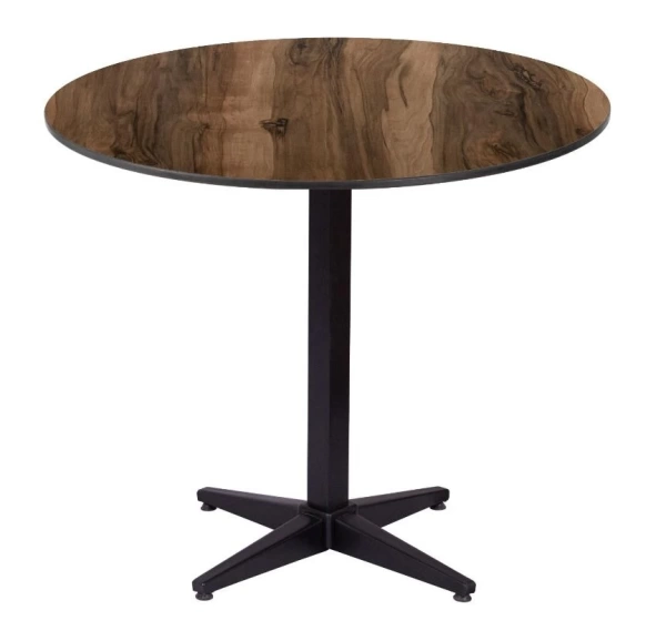 Стол из HPL-пластика под дерево D80 см Стол из HPL-пластика под дерево D80 см