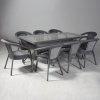 Комплект плетеной мебели Dagni ( стол 180 см + 8 кресел) серый Комплект плетеной мебели Dagni ( стол 180 см + 8 кресел) серый