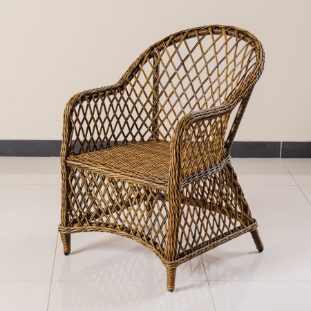 Кресло Уэльс ажурное плетение мореная лиственница