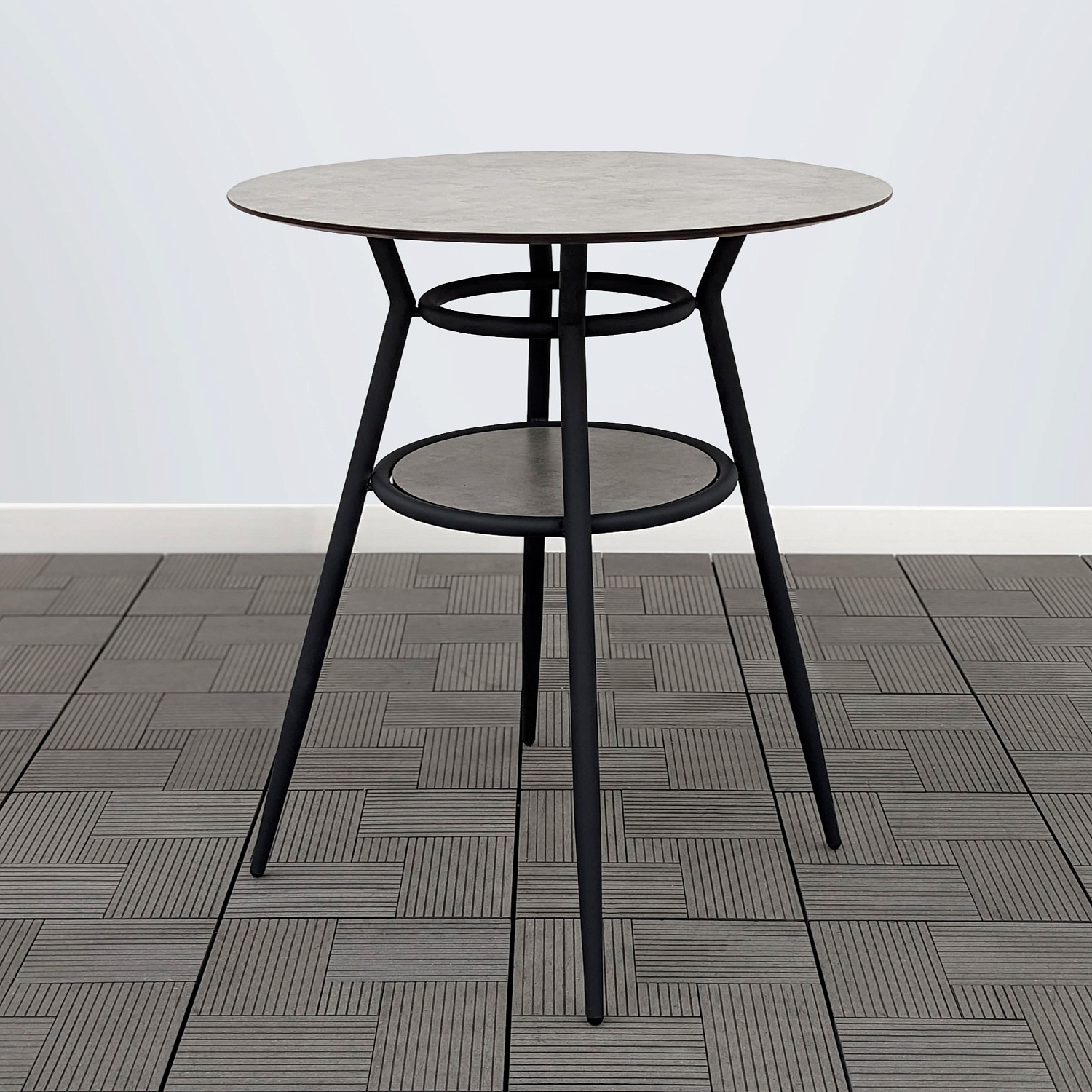 Стол РИЦА-2 D-65 HPL северный камень каркас 7016