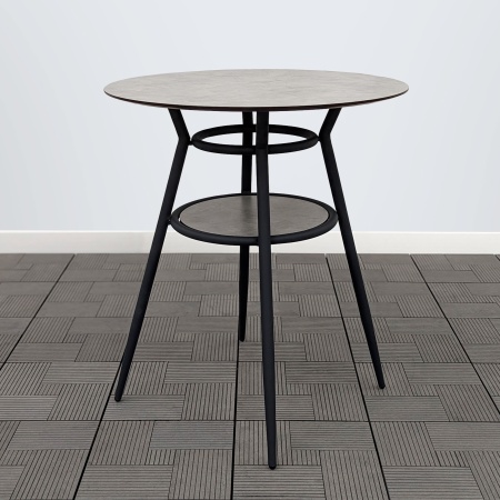 Стол РИЦА-2 D-65 HPL северный камень каркас 7016