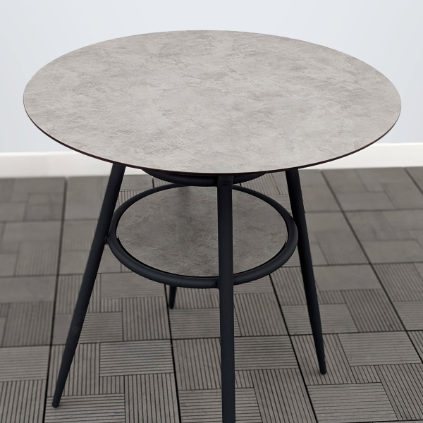 Стол РИЦА-2 D-65 HPL северный камень каркас 7016