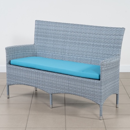 ПЛЕТЕНАЯ ЛАВКА 2-Х МЕСТНАЯ КИПР С ПОДУШКОЙ жгут 8486