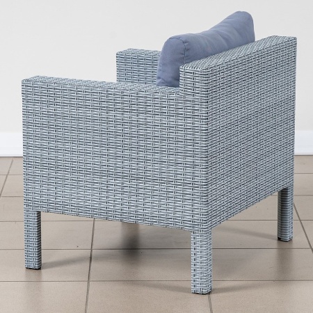 ПЛЕТЕНОЕ КРЕСЛО РОДОС С ПОДУШКАМИ жгут 8486