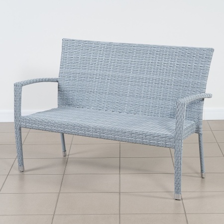 ПЛЕТЕНАЯ ЛАВКА БАЛИ 2х МЕСТНАЯ С ПОДУШКОЙ жгут 8486