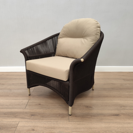 Кресло СЕЛИГЕР лаунж жгут 2088 каркас GX056 с подушкой ткань 09306