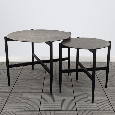 Стол кофейный КАРЕЛИЯ D-45 HPL Верона каркас 9005