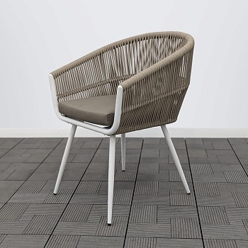 Кресло РИЦА шнур графит с подушкой 13805 каркас 6818