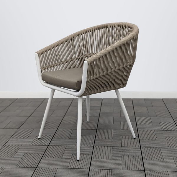 Кресло РИЦА шнур графит с подушкой 13805 каркас 6818