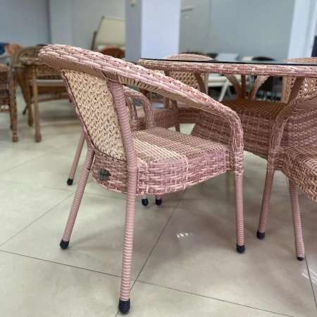 Комплект плетеной мебели Dagni (стол 120 см + 6 кресел) Комплект плетеной мебели Dagni (стол 120 см + 6 кресел)