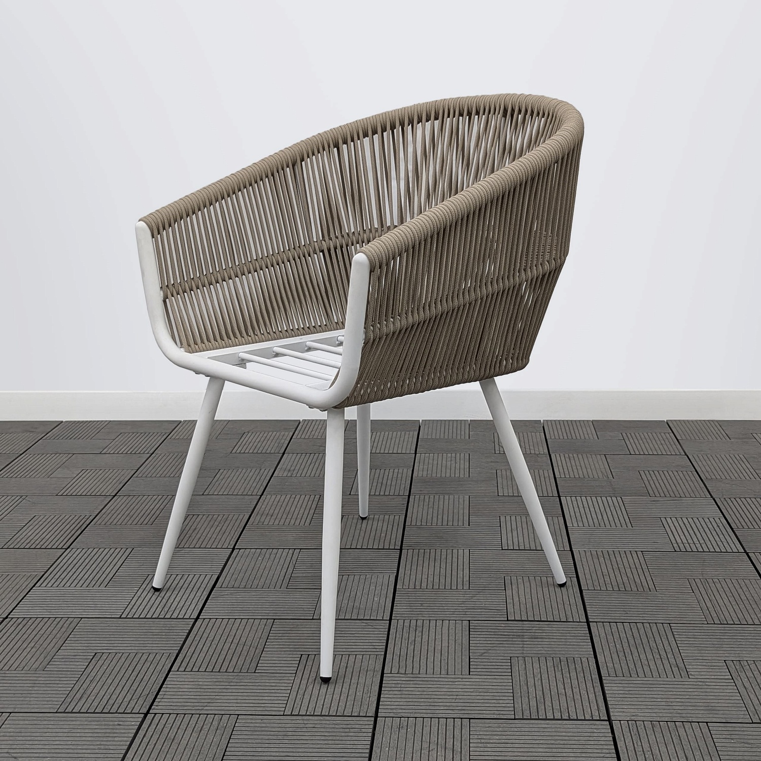 Кресло РИЦА роуп D6-03 с подушкой ткань 14817 каркас 9003