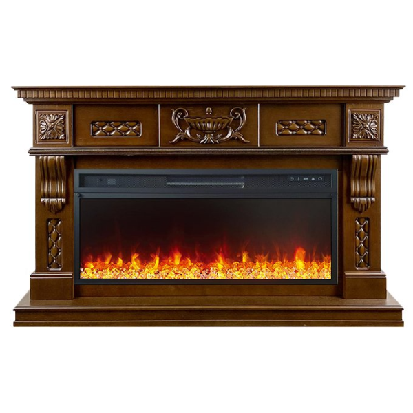 Каминокомплект Corsica - Слоновая кость с патиной (Ширина 1500 мм) с очагом Vision 42 LED