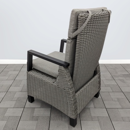 Кресло обеденное ЛИАНА с системой реклайн серое