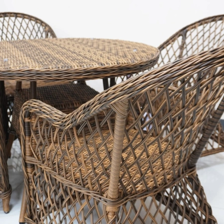 Композиция мебели Уэльс/Милан с круглым столом 100 см (плетение ромб) Композиция мебели Уэльс/Милан с круглым столом 100 см (плетение ромб)