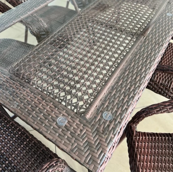 Комплект плетеной мебели Dagni (стол 120 см + 4 кресла) Комплект плетеной мебели Dagni (стол 120 см + 4 кресла)