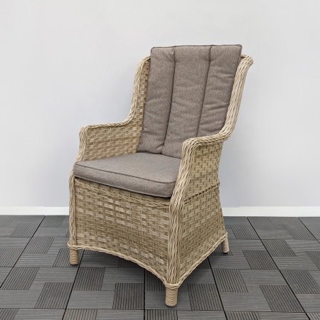 Комплект плетеной мебели ДЖЕЙН (6 кресел, стол 200х100) серый