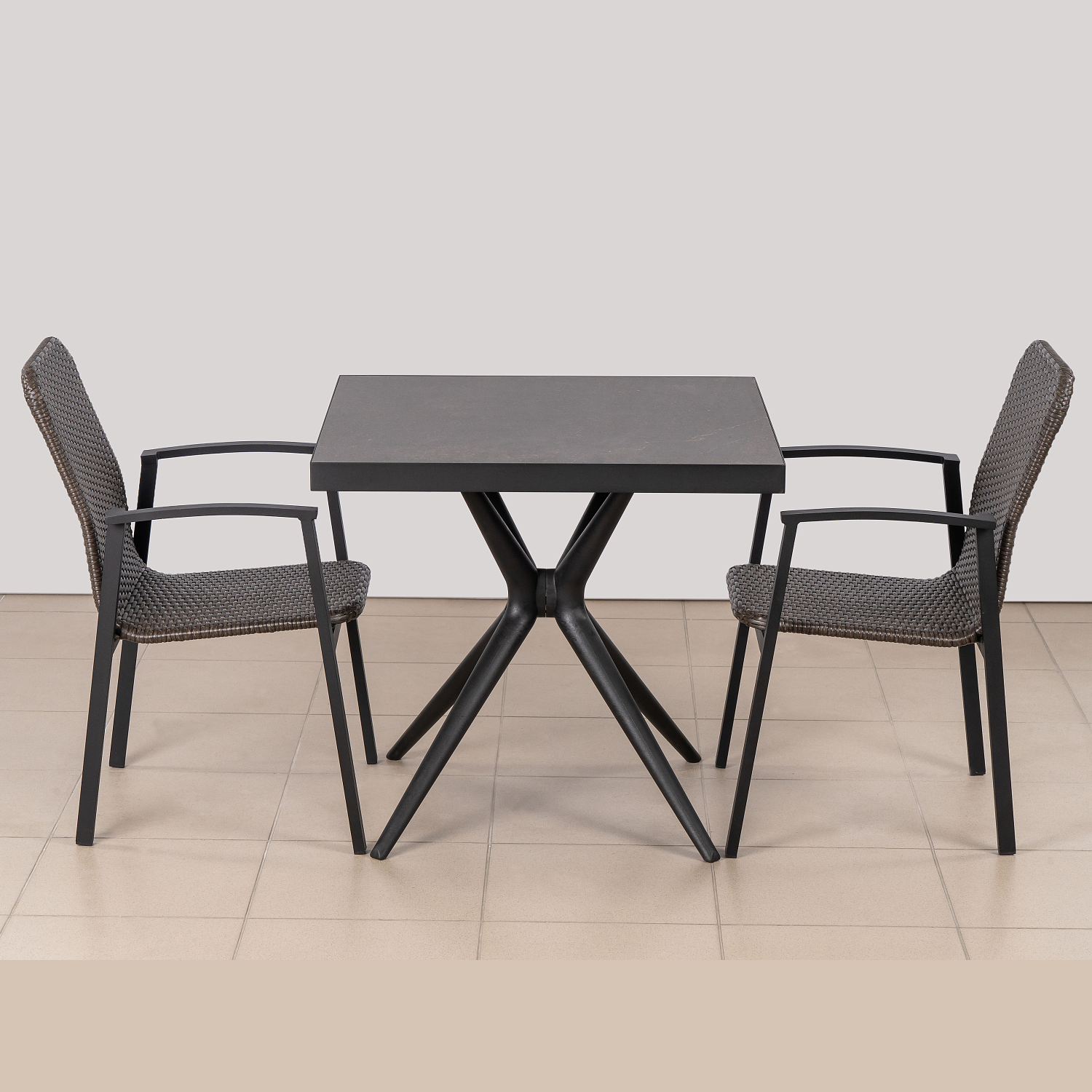 Композиция плетеной мебели ЯМАЛ+ЭЛЬБРУС жгут 30832-1 каркас 9005 муар Композиция плетеной мебели ЯМАЛ+ЭЛЬБРУС жгут 30832-1 каркас 9005 муар