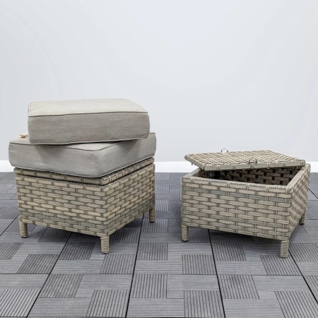 Комплект мебели БАРБАДОС (диван угловой, сундук, 2 пуфа, стол 160х90)