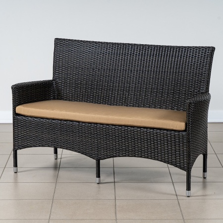 ПЛЕТЕНАЯ ЛАВКА 2-Х МЕСТНАЯ КИПР С ПОДУШКОЙ жгут 30834 ПЛЕТЕНАЯ ЛАВКА 2-Х МЕСТНАЯ КИПР С ПОДУШКОЙ жгут 30834