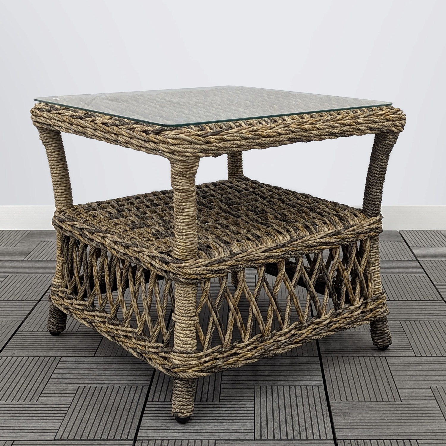 Столик боковой САРДИНИЯ со стеклом жгут 70257