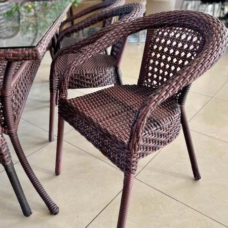 Комплект плетеной мебели Dagni, (стол 130 см + 6 кресел) ш