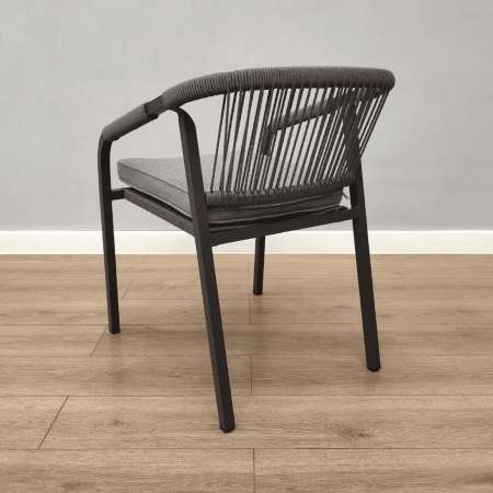 Кресло BRNO арт.AD932016 темно-серый/антрацит с подушкой