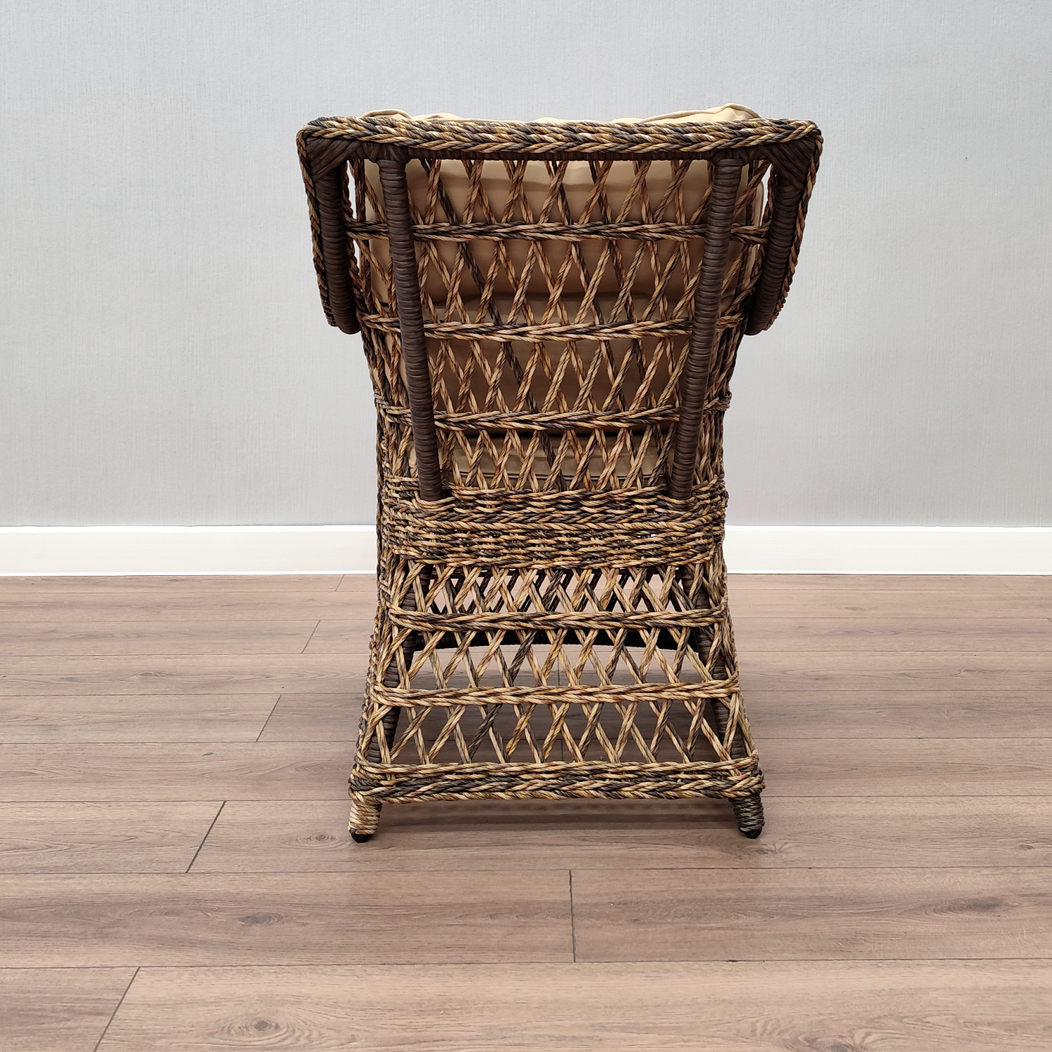 Кресло Сардиния обеденное жгут 70257 с подушками ткань 13809