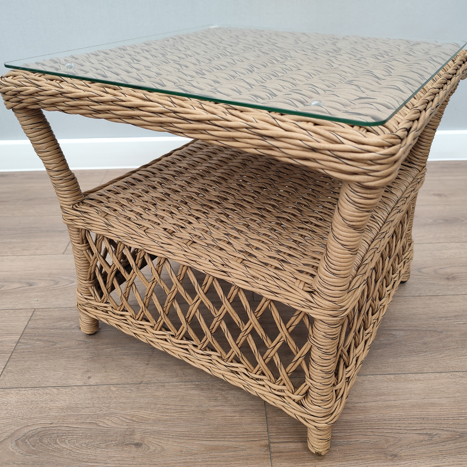 Столик боковой САРДИНИЯ жгут 32530 со стеклом